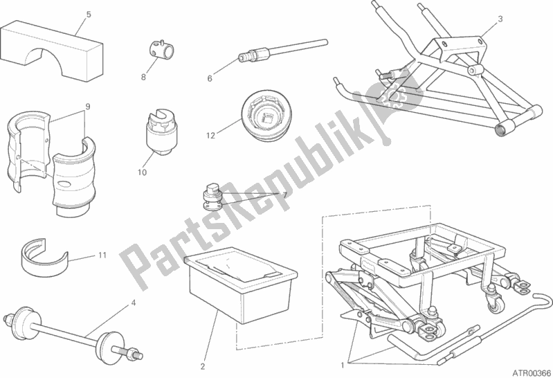 Toutes les pièces pour le 01c - Outils De Service D'atelier du Ducati Superbike 959 Panigale ABS 2019